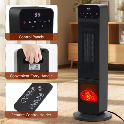 Electric Tower Space Heater with Remote 26",1500W Space Heater for Indoor Use